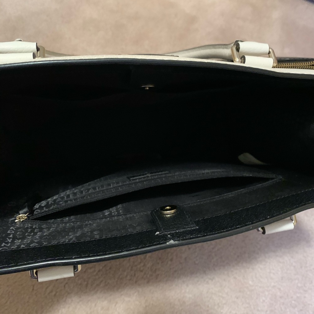 Kate Spade Black White Leather Tote - Picture 4 of 7
